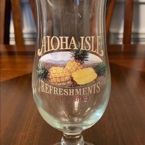 Disney Vintage Aloha Isle souvenir glass cup